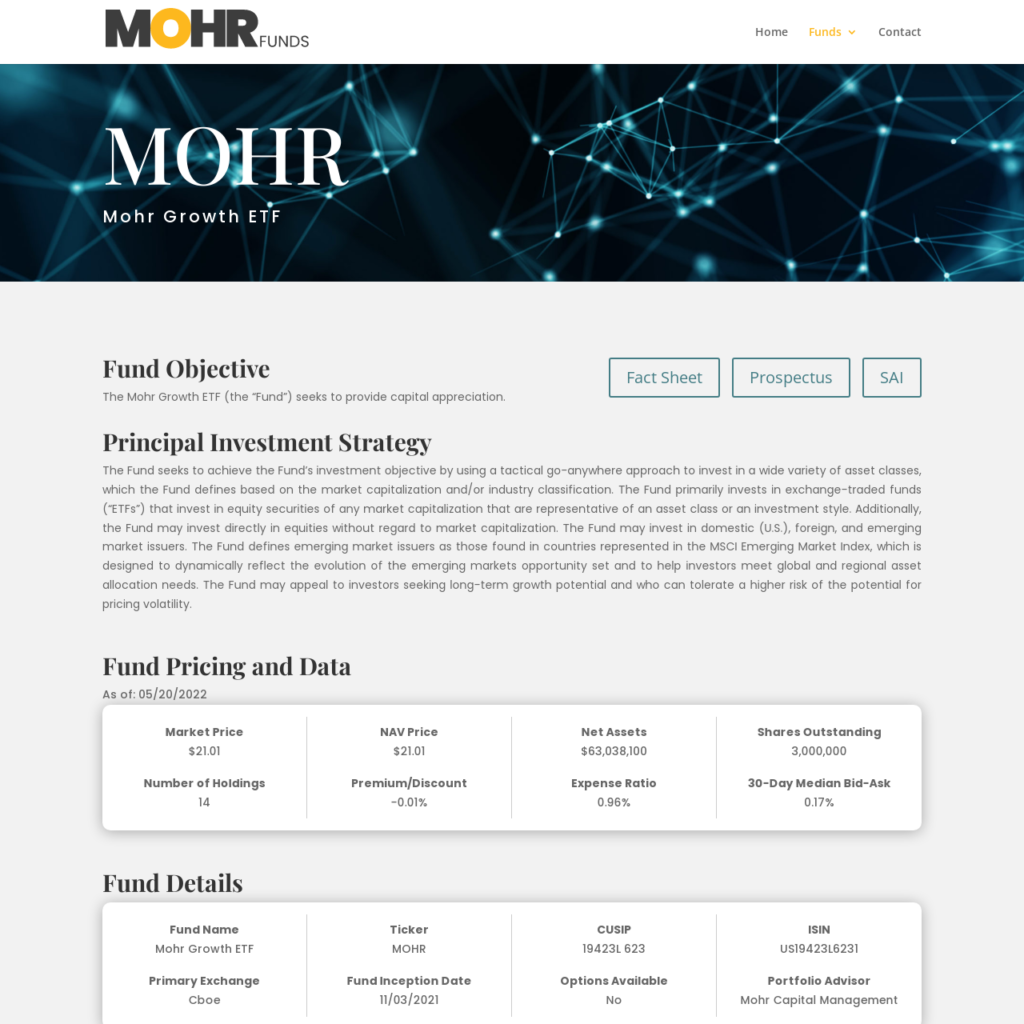 Mohr Funds | MOHR | Mohr Growth ETF Fund Website